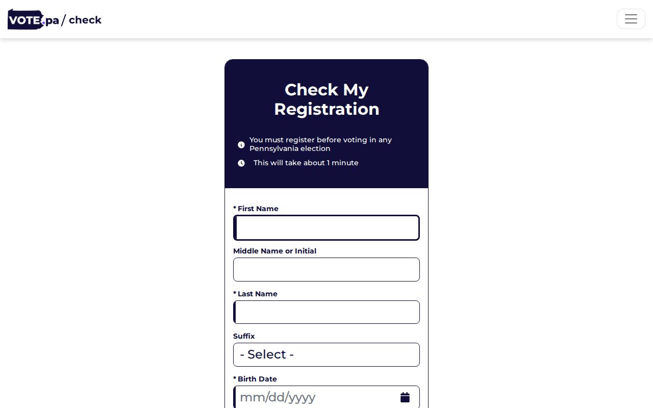 Upper Moreland Township resident lookup through Pennsylvania voter registration status