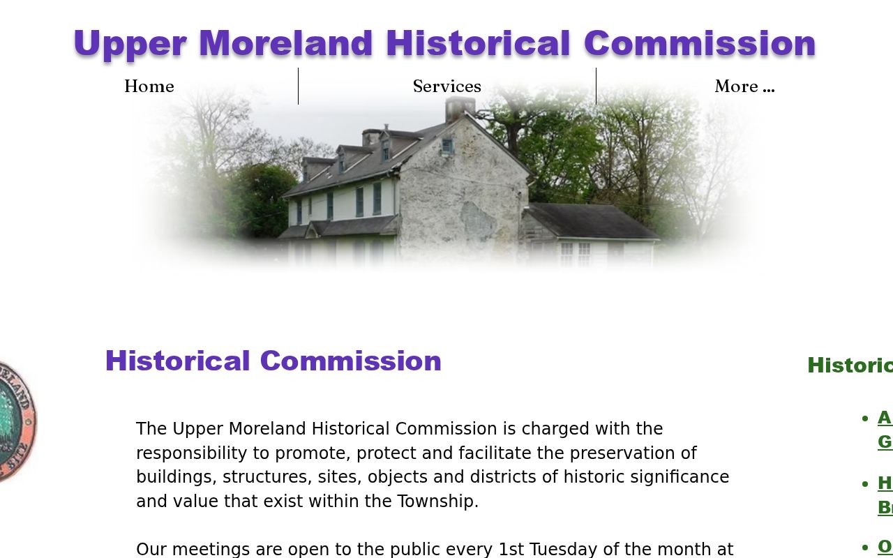 Upper Moreland Township city directory research through the Historical Commission inventory